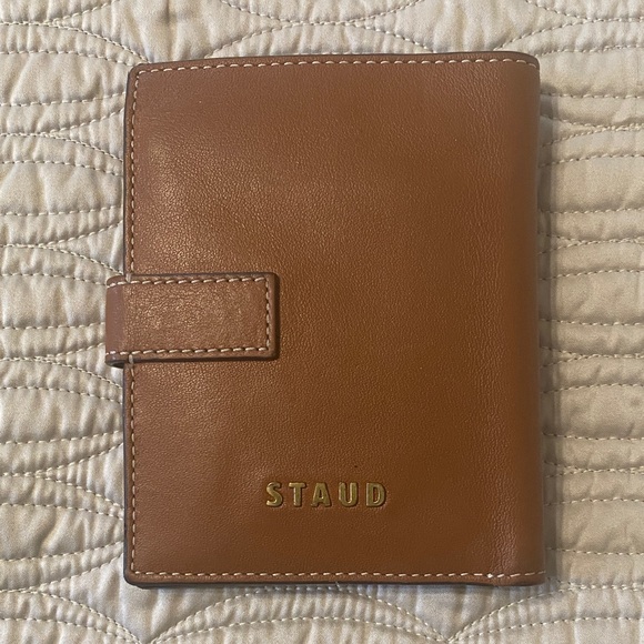 STAUD brown leather bifold wallet - Picture 4 of 15